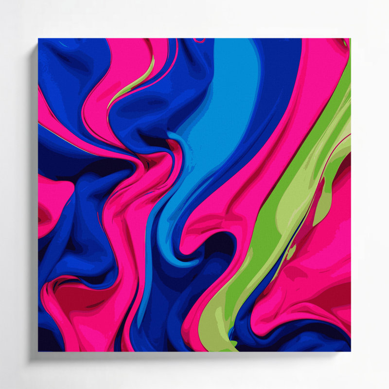 Art abstrait sur toile 57, H 12 po x l 12 po