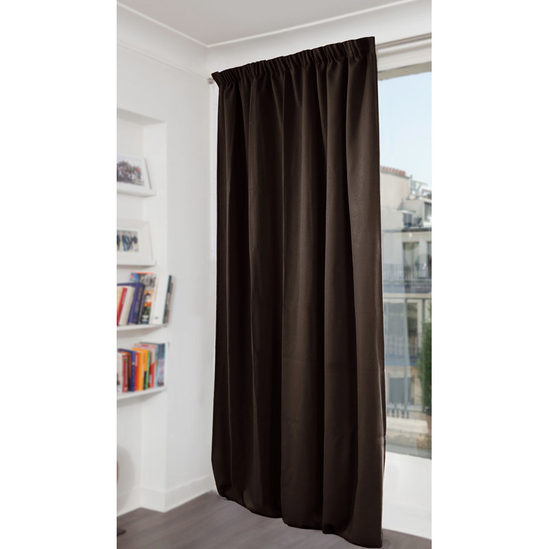 Rauseo Blackout Curtain Single Panel, Chestnut