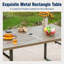 Ensemble repas pour 6 personnes avec table rectangulaire et coussins Boule