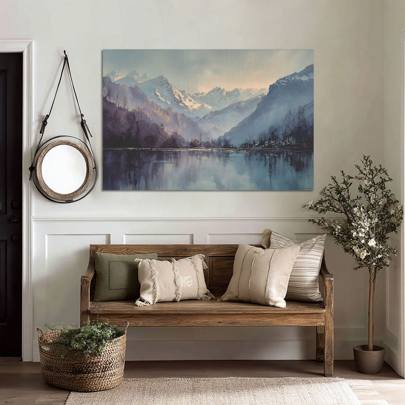 Art mural sur toile grande taille Pale Winter Sky - salon, chambre à coucher ou bureau, L 60 po x H 40 po