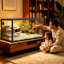 Tempered Glass Reptile Terrarium with Aluminium Frame-136926841
