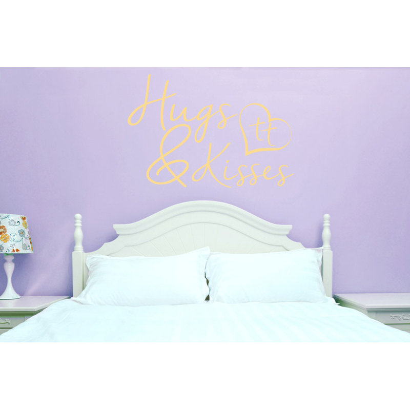 Hugs and Kisses Wall Sticker, Large, Beige