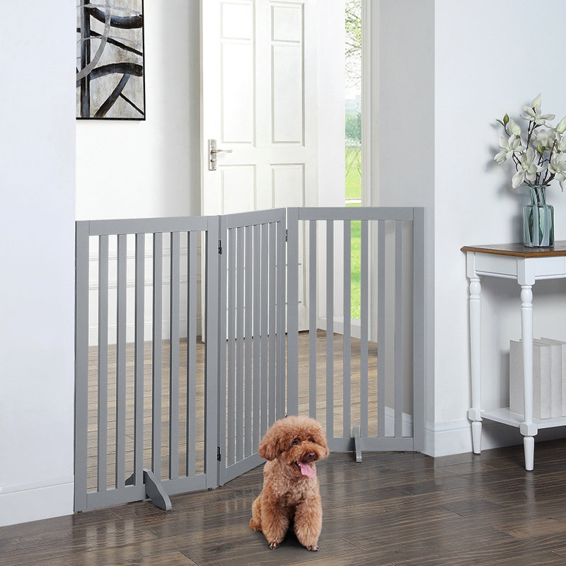 Barrière pour animaux Renn, Gris, H 36 po x l 60 po x P 0,71 po