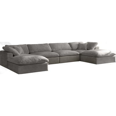 Millersburg Velvet U-Shaped Sectional Reversible