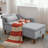 Velvet Chaise Lounge with Storage, Pillow, and Nailhead Trim-2000621685