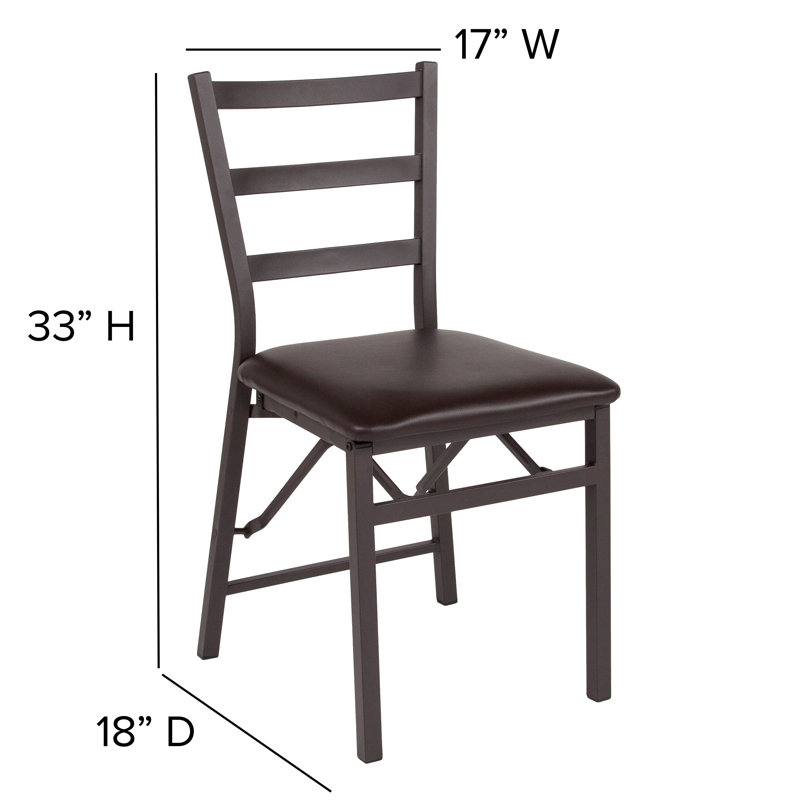 Chaise en métal brun Aaydn