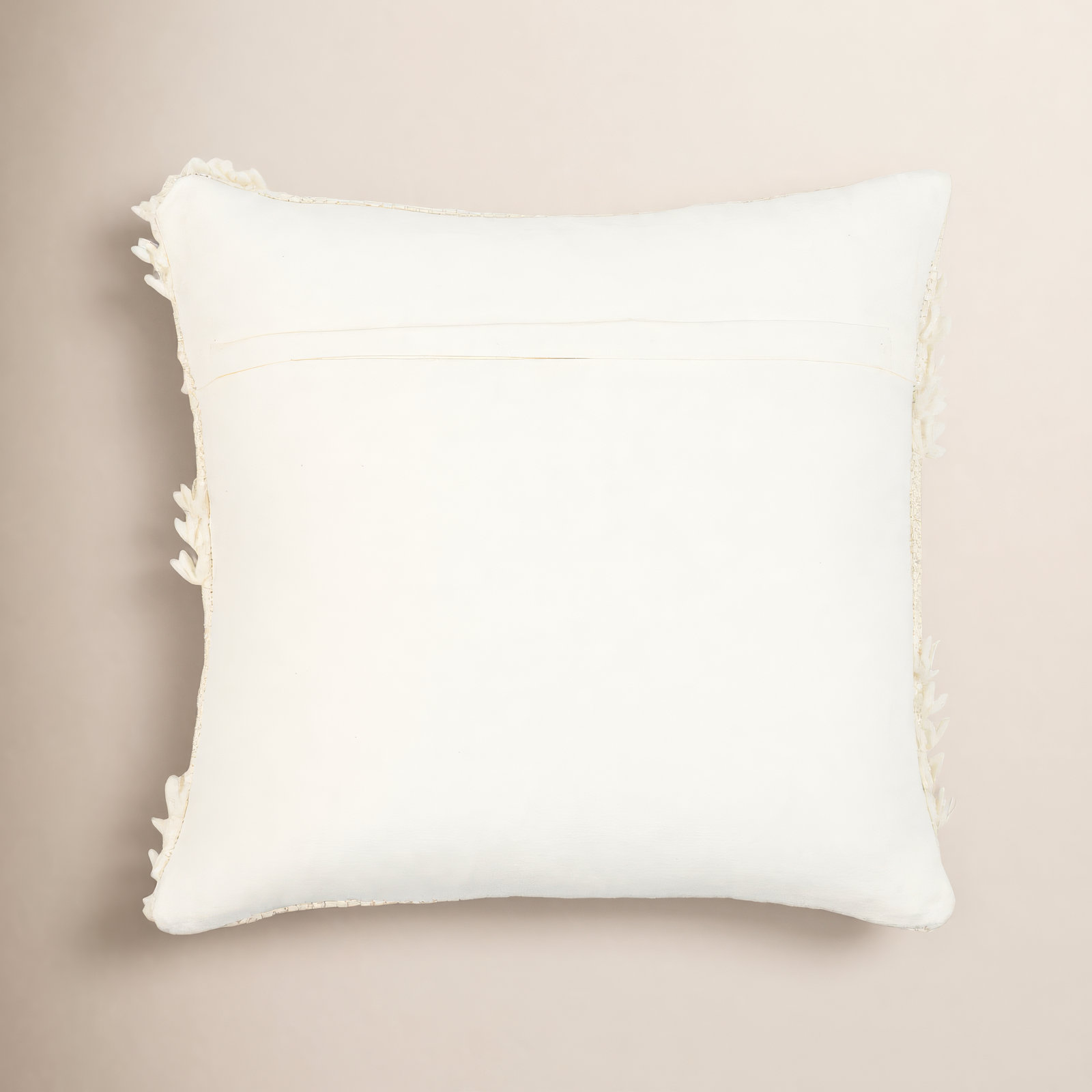 Emberly Ruffled Cotton Throw Pillow, 20" x 20", No Fill