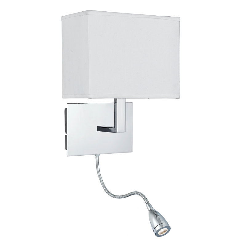 Waltham LED Armed Sconce, Chrome