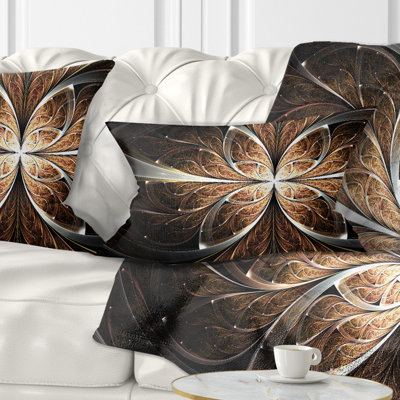 Coussin lombaire à fleur fractale floral