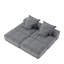 Canapé modulaire surdimensionné surdimensionné avec 2 repose-pieds et 2 sièges, canapé moelleux en tissu chenille scintillant-118045731
