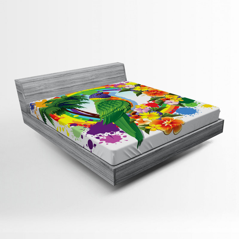 Drap-housse en microfibre Parrot, Drap-housse grand