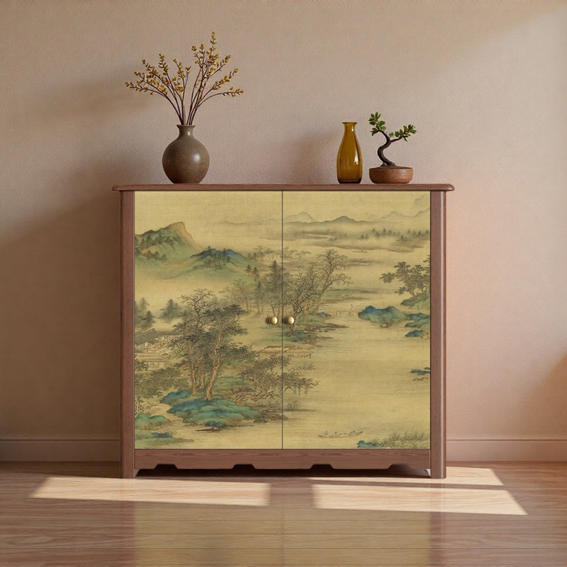 Buffet en bois massif Home, Noyer