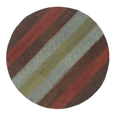 Desert Gabbeh Hand Woven Wool Striped Area Rug