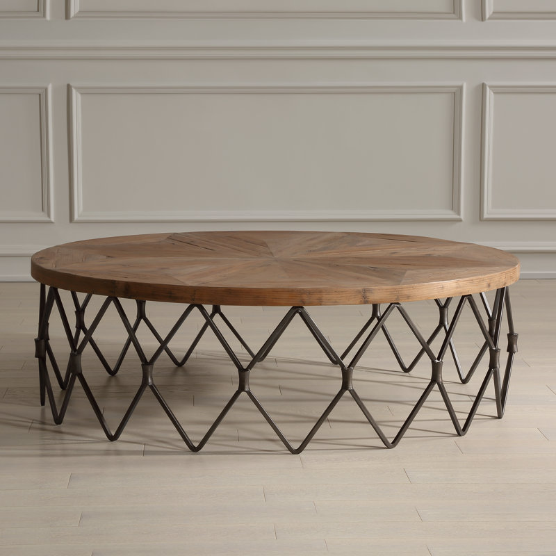 Solid Wood Top Single Coffee Table