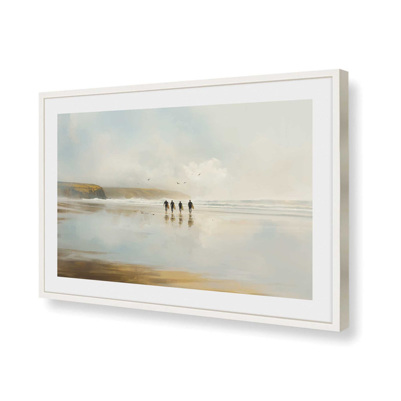 The Break Awaits Framed Print, Opaque White, 19" H x 25" W