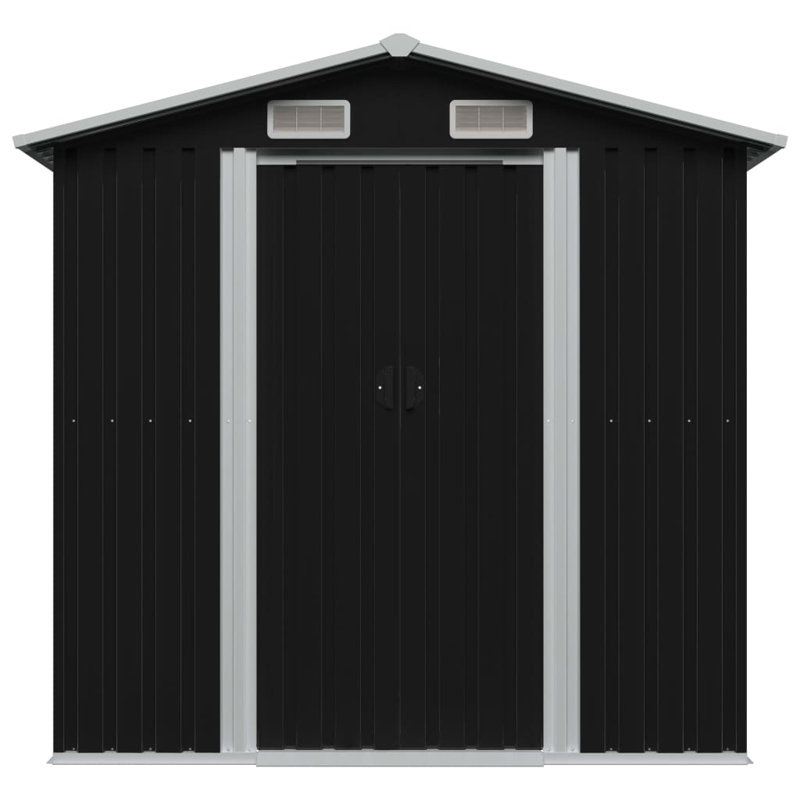 Garden Storage Shed Steel 204x132x186 cm, Anthracite