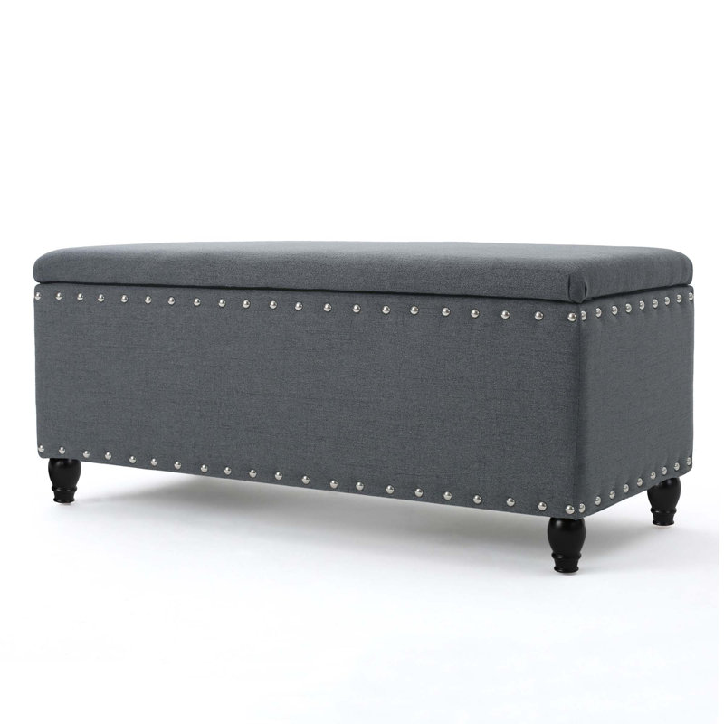 Flip top Storage Bench, Charcoal