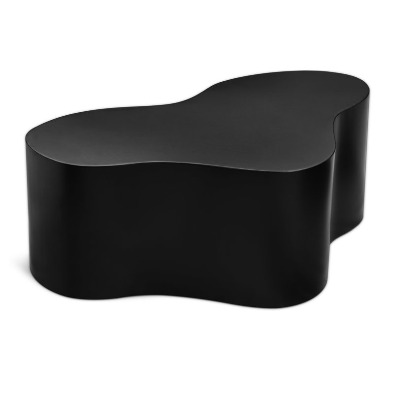 Iron Solid Coffee Table, Matte Black