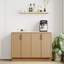 Armoire de base moderne en chêne blanc avec tiroir optionnel, conception à cadre étroit, quincaillerie à fermeture en douceur de qualité supérieure, tailles multiples (12 po à 42 po) pour des aménagements de cuisine personnalisés-121187485-120721315