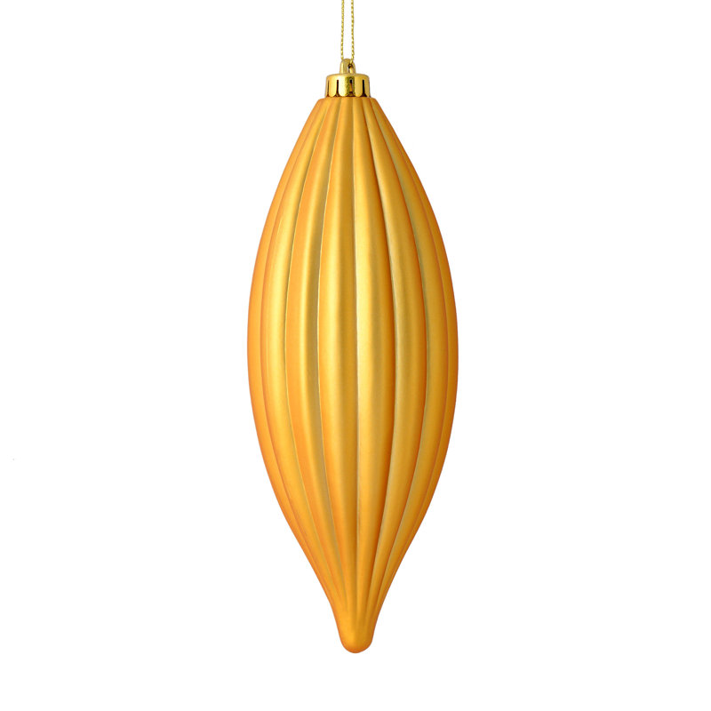 Ornement en forme de fleuron 8 po nLine, Miel doré mat