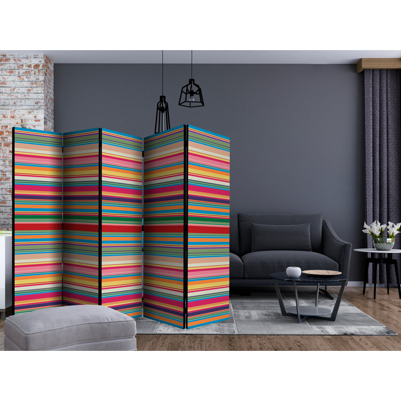 225 cm W x 172 cm H 5 - Panel Folding Room Divider