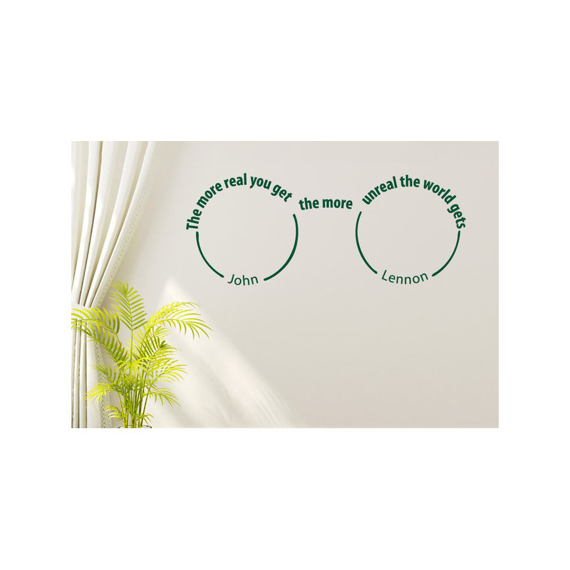 John Lennon Wall Sticker, Dark Green, Large