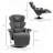 Swivel Manual Recliner with  Two Cup Holders