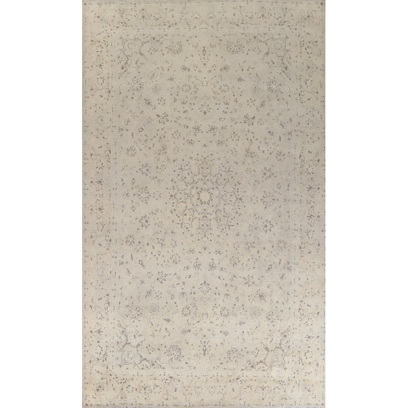 Tapis unique en laine noué à la main de style années 1960 9 pi 2 po x 13 pi 11 po Hyon