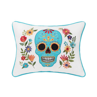 Sugar Skull Halloween Throw Pillow