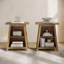 Rustic 3-Tier End Table With Storage – Vintage Wood Finish