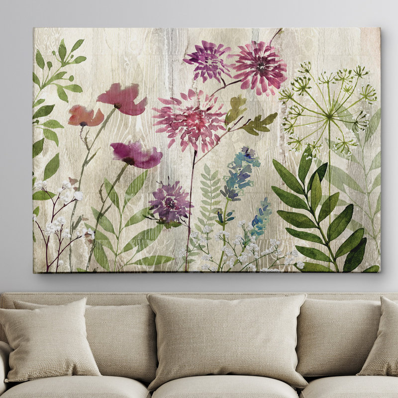 Meadow Flowers II - impression, H 30 po x l 40 po x p 1,5 po, Toile tendue