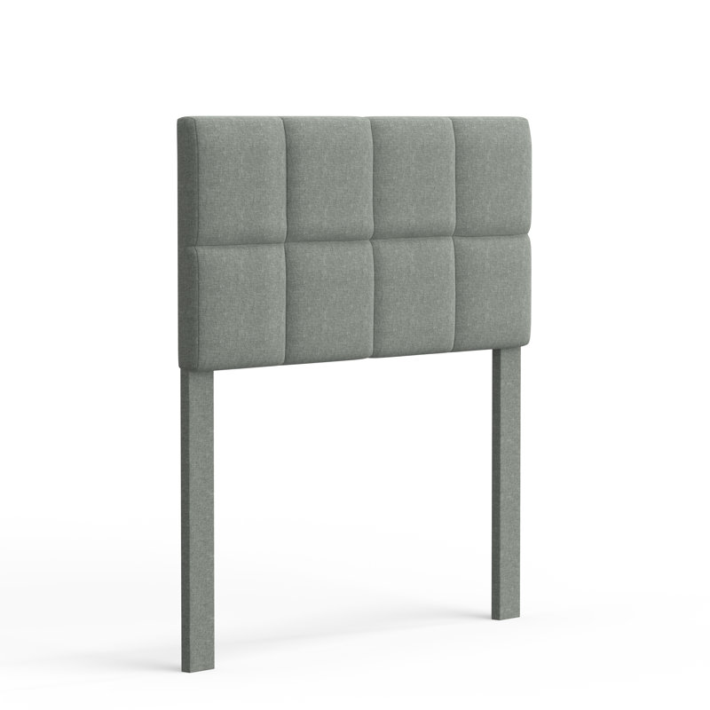 Tête de lit tapissier Kahla, Simple, Gris clair