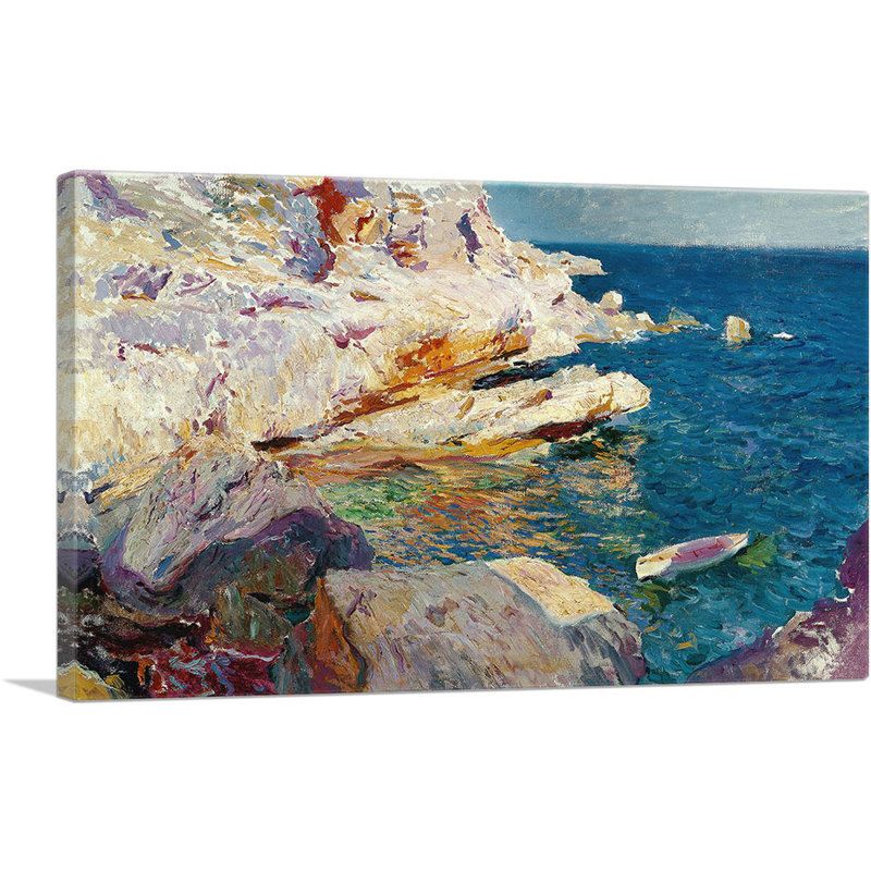 «Rocks at Javea 1905» par Joaquin Sorolla y Bastida, reproduction d'art sur toile tendue, H 12 po x l 18 po x 1,5 po