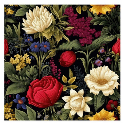 Floral, fleurs de William Morris V, reproduction d'art classique sans cadre