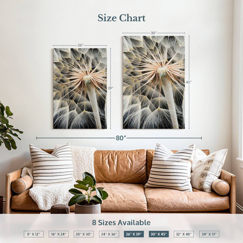 Harnek Dandelion Seed Head, 39" H x 26" W