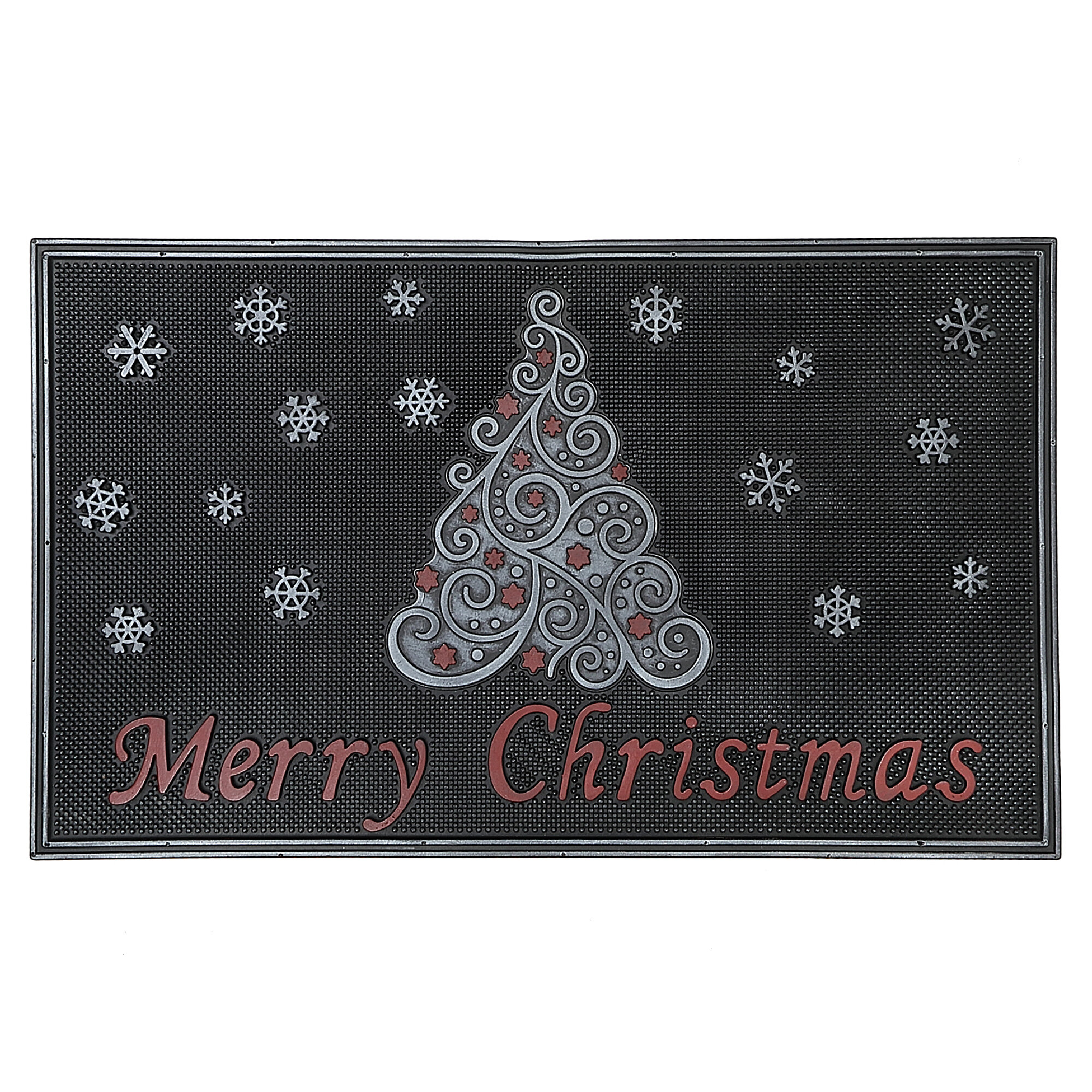 Snowflake Blue Tree Decorative Doormat Indoor/outdoor Seasonal Winter  Holiday Switch Mat, Anti-slip, Absorbent For Bathroom, Doorway