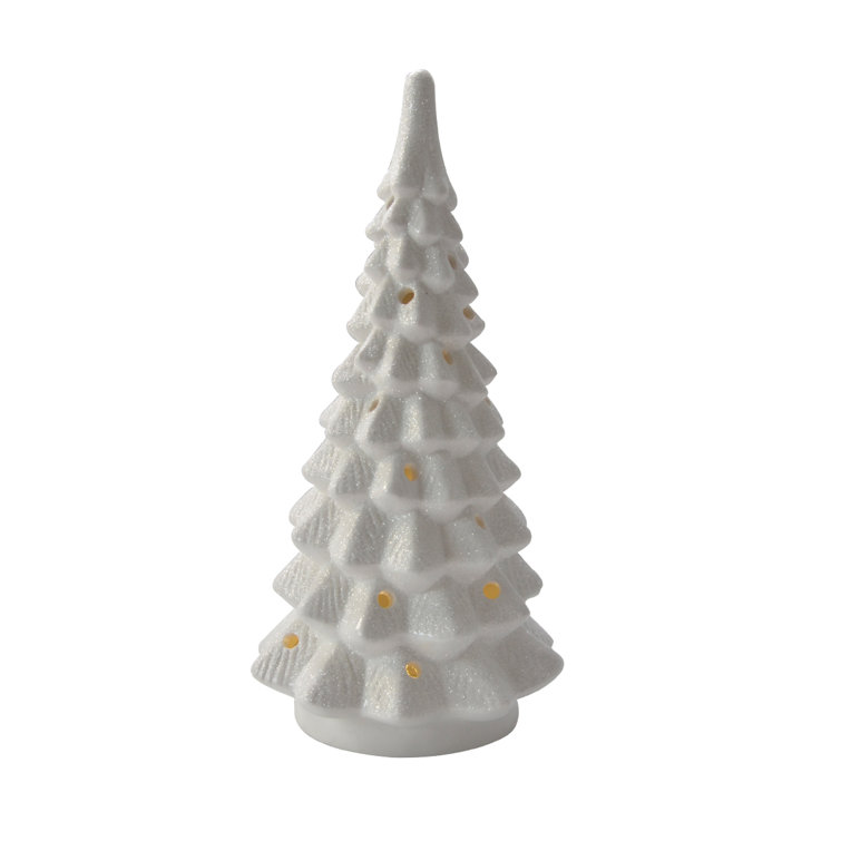 Ceramic 11" LED Muted Christmas Tree