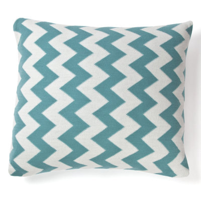 Coussin décoratif en coton intérieur/extérieur zig zag