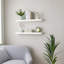 Ensemble de 2 tablettes murales flottantes Zyno, panneau de fibres à densité moyenne blanc mat-118124037