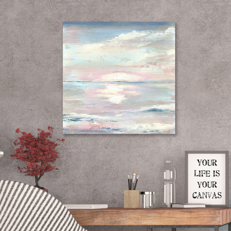 Ocean Sunset - Wrapped Canvas Print, 46 cm H x 46 cm W