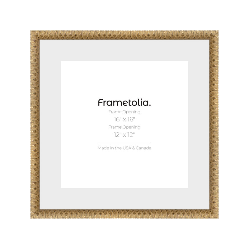 Cadre mural Frametolia Art Deco, 16 po x 16 po, Doré