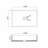 19.68'' Concrete Vessel Rectangular Modern Dark Gray With Patterns Bathroom Sink