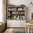 Display Cabinet With Partitions And Six Drawers,78.8" Farmhouse Pantry For Kitchen, Dining Rooms