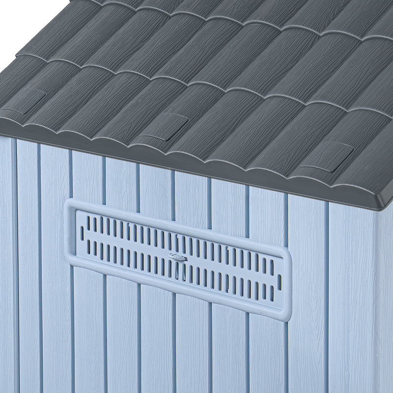 Large Dog House Outdoor Weatherproof, Gray, 39.1"H x 36.81"W x 38.7"D