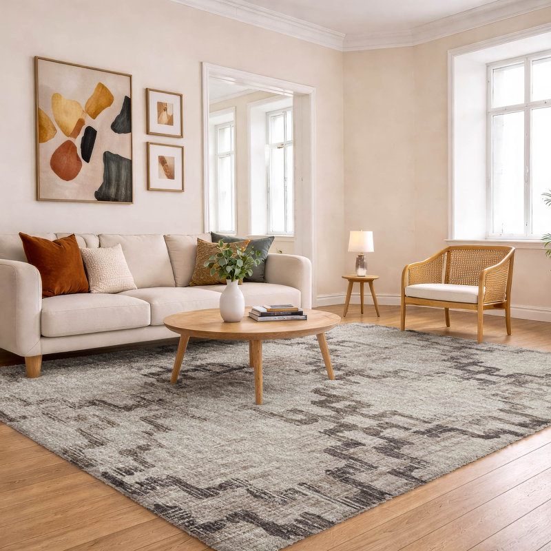 Tapis bohème ADS121 de qualité supérieure lavable à la machine Dream Shag, Moka, 5 pi x 7 pi 6 po