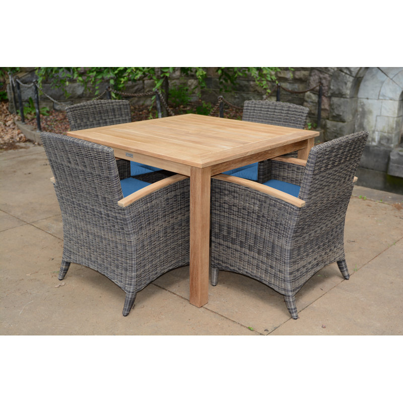 Bella Wicker Outdoor Dining Armchair, Brown, Canvas Regatta Sunbrella® Canvas