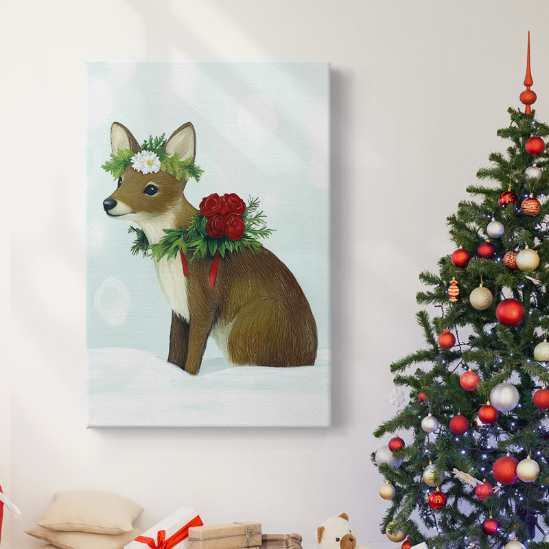 Art des Fêtes de Noël - Toile tendue avec châssis XCV III, H 12 po x l 8 po