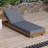 Lounge chaise Set, Acacia solid wood with  LOUNGE CUSHION (Dark Grey) - Matching Cream Version Available