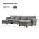 Herrick 142"W Modern Elephant Ear-Shaped Armrests Sectional Sofa