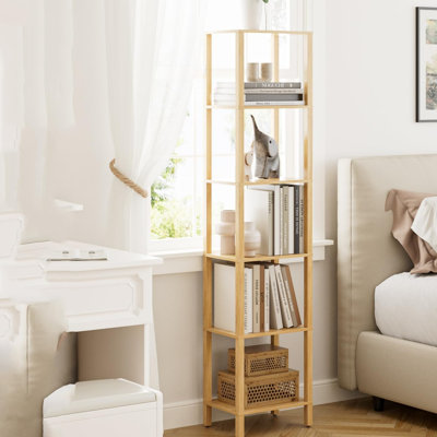 167.4cm H x 38cm W Solid Wood Bookcase